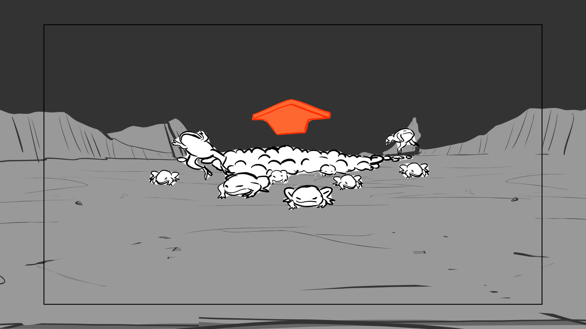Venom Wars — Escena 5, panel 1, storyboard by Melissa Ballesteros
